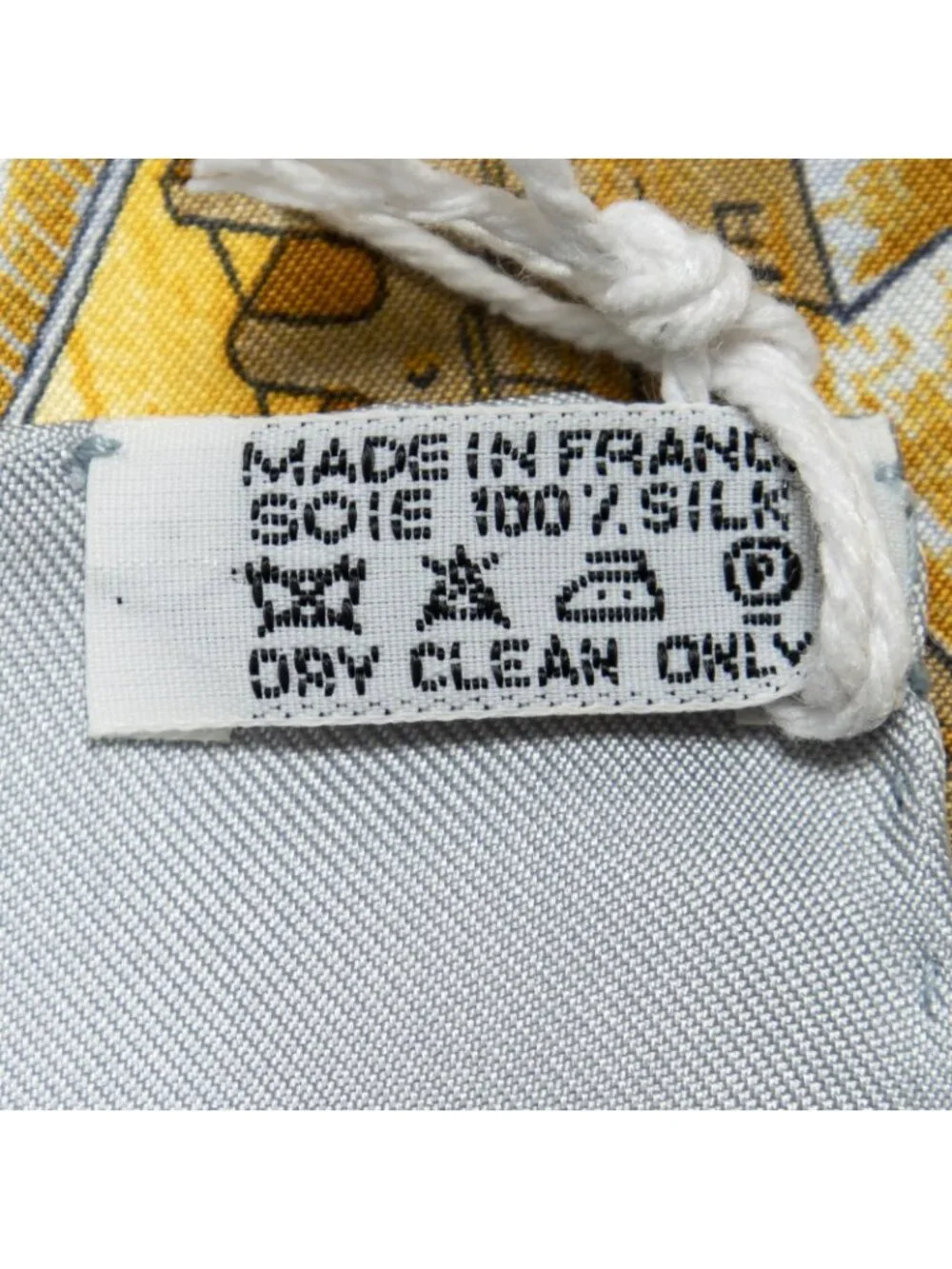 Hermes Scarf Light Blue Beige Orange Silk